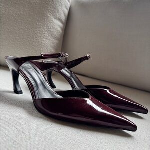 SCHUTZ Dark Red Pointed Heels